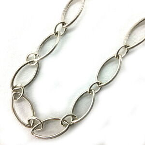 Tiffany Oval Link Necklace Silver Heart